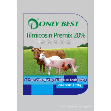 Antibióticos veterinários Tilmicosina Premix para porco